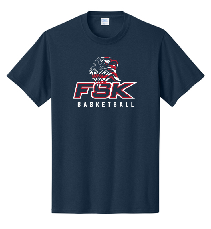 FSK BASKETBALL NAVY COTTON TEE