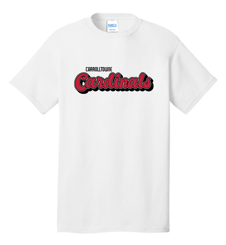 CARROLLTOWNE WHITE CARDINALS T-SHIRT