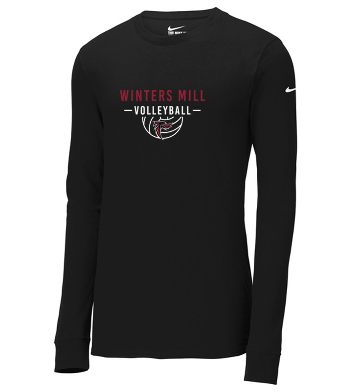 WINTERS MILL VOLLEYBALL BLACK NIKE DRI FIT LONG SLEEVE