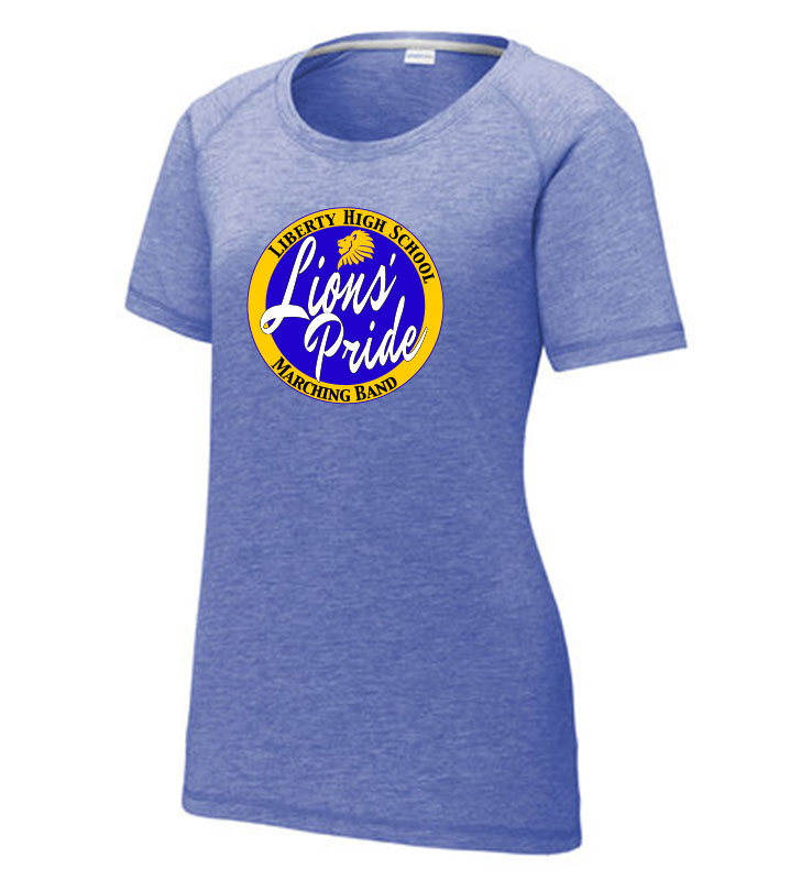 Liberty Marching Band Sport-Tek Ladies Tri-Blend Wicking Scoop Neck Raglan Tee
