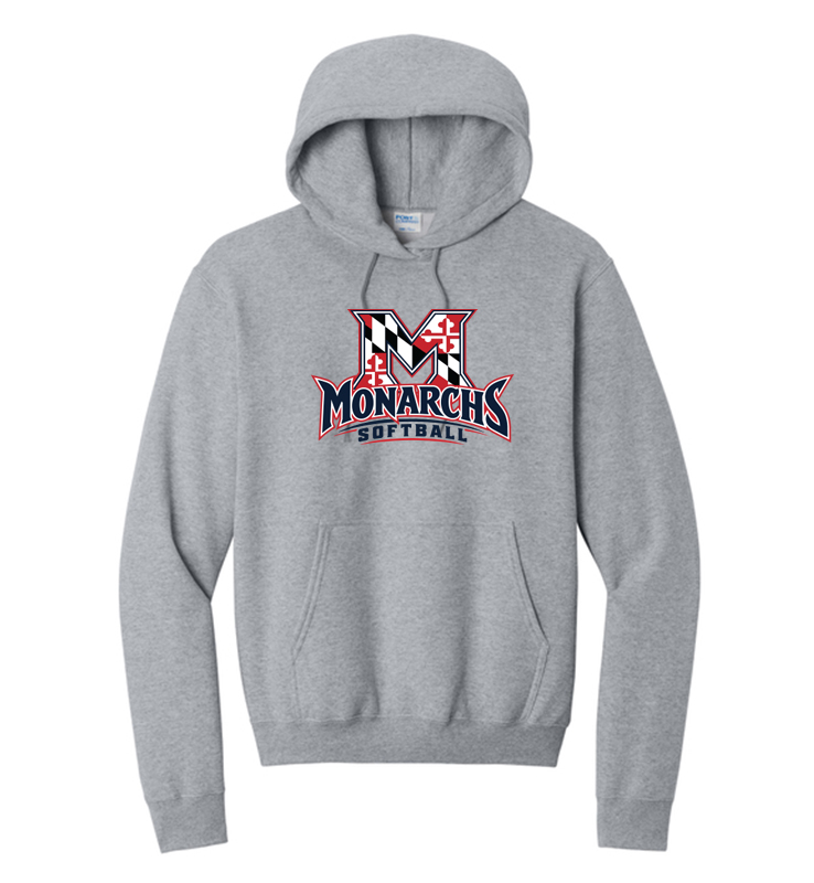 MONARCHS SOFTBALL ATHLETIC HEATHER HOODIE