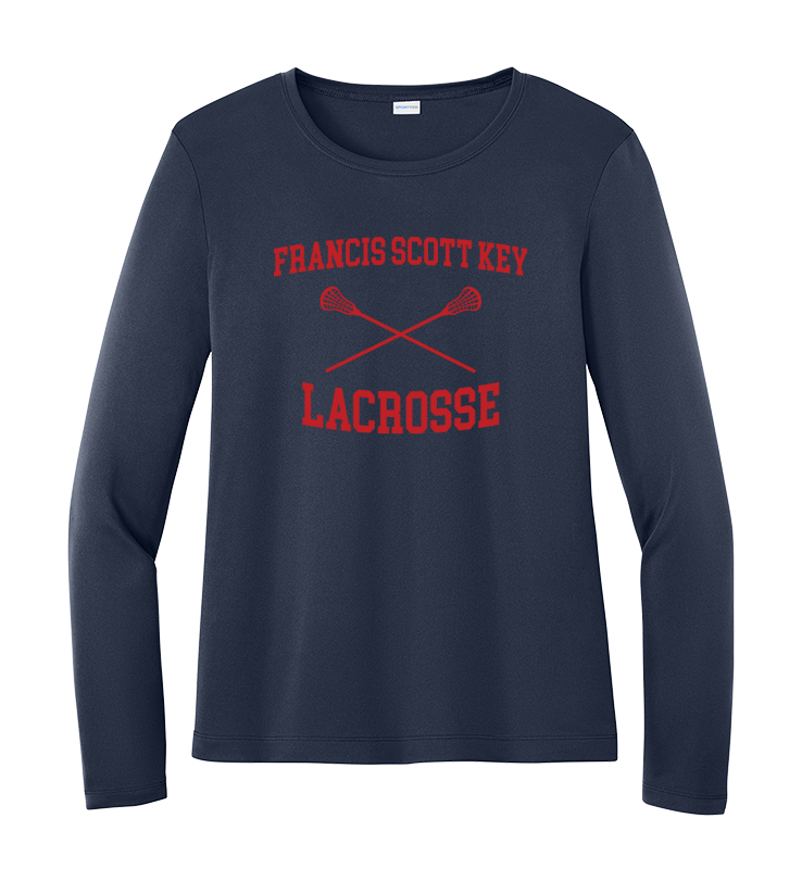 FSK LACROSSE STICKS NAVY LADIES PERFORMANCE LONG SLEEVE
