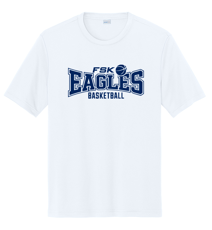 FSK BASKETBALL WHITE PERFORMANCE TEE