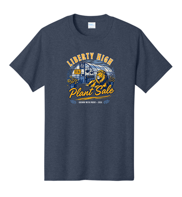 FFA LHS PLANT SALE CORE HEATHER NAVY TEE