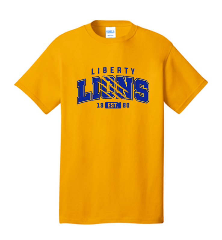 LIBERTY ATHLETIC BOOSTERS GOLD TEE