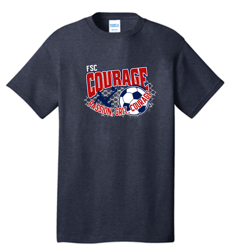 FSC COURAGE HEATHER NAVY BLENDED TEE