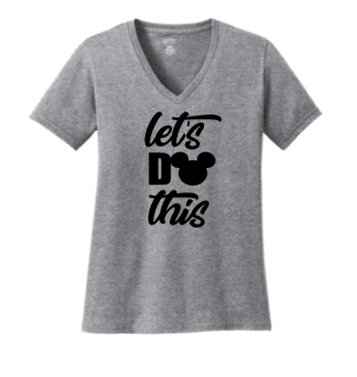 LETS DO THIS LADIES V NECK