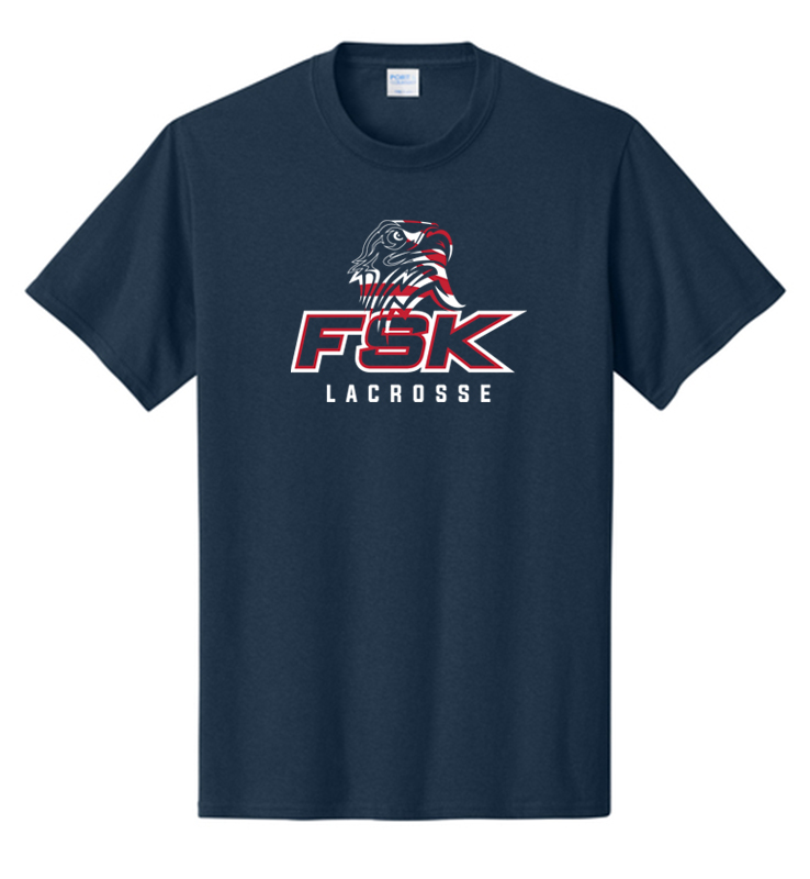FSK LACROSSE  NAVY COTTON TEE