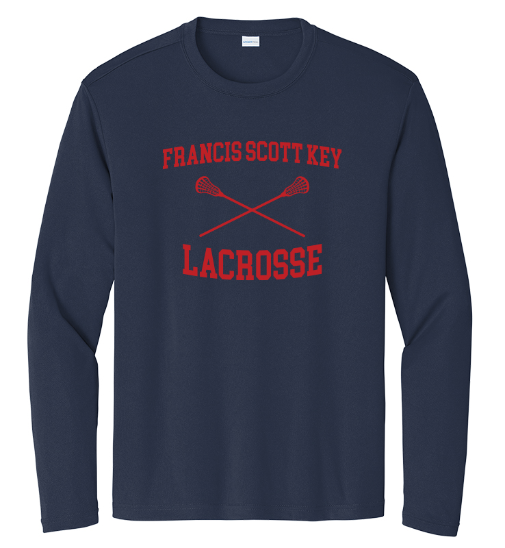 FSK LACROSSE STICKS NAVY PERFORMANCE LONG SLEEVE