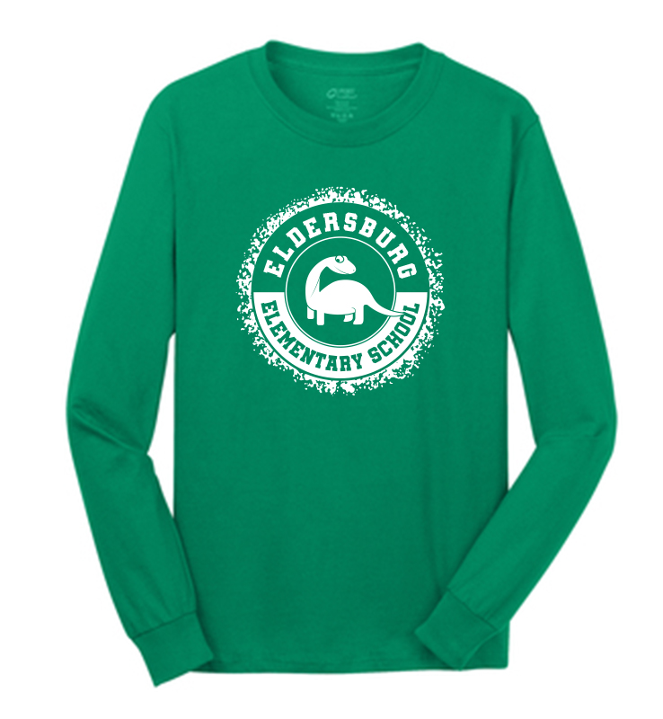 EES KELLY GREEN LONG SLEEVE COTTON T-SHIRT