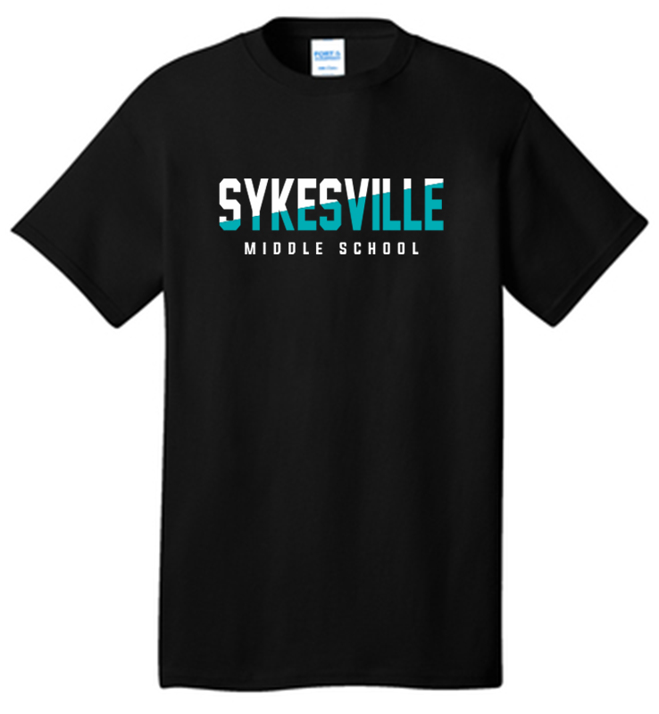SYKESVILLE MIDDLE SCHOOL BLACK TEE
