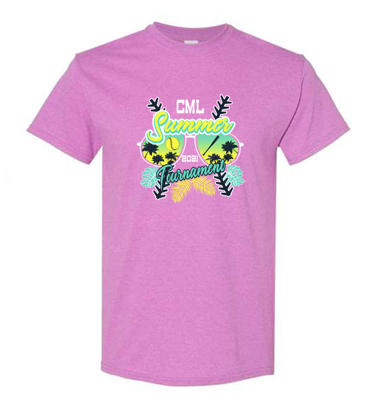 CML SUMMER TOURNAMENT TEE HEATHERED ORCHID