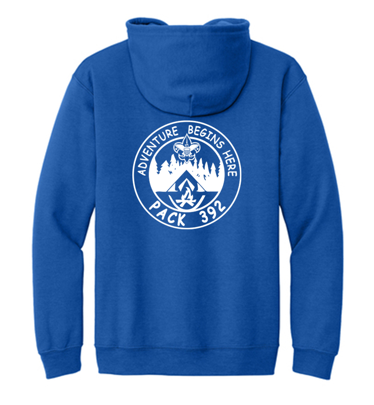 PACK 392 TRUE ROYAL ZIP UP HOODIE