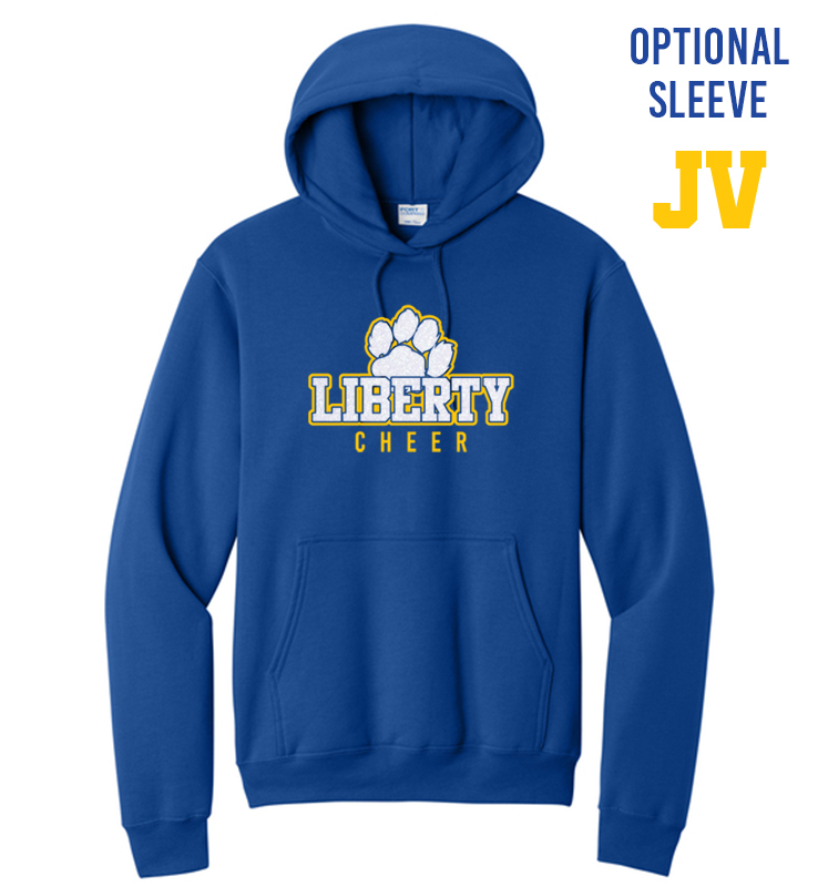 LIBERTY CHEER GLITTER ROYAL CORE HOODIE