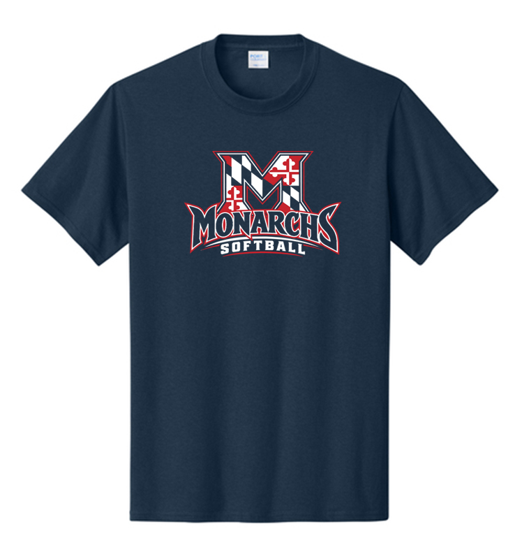 MONARCHS SOFTBALL NAVY COTTON TEE