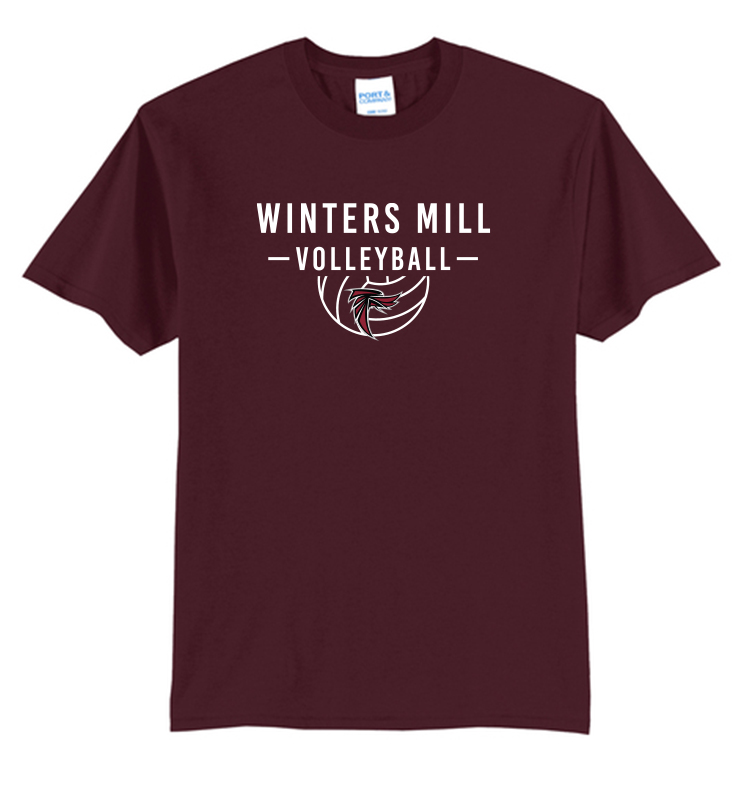 WINTERS MILL VOLLEYBALL ATHLETIC MAROON BLENDED TEE