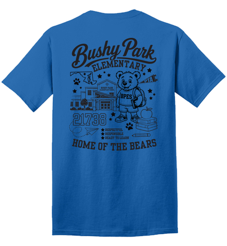 BUSHY PARK HOME OF THE BEARS ROYAL TEE