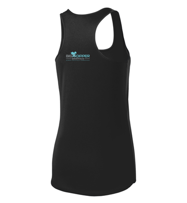 DEVENS DEALS LADIES PERFORMANCE RACER BACK TANK BLACK