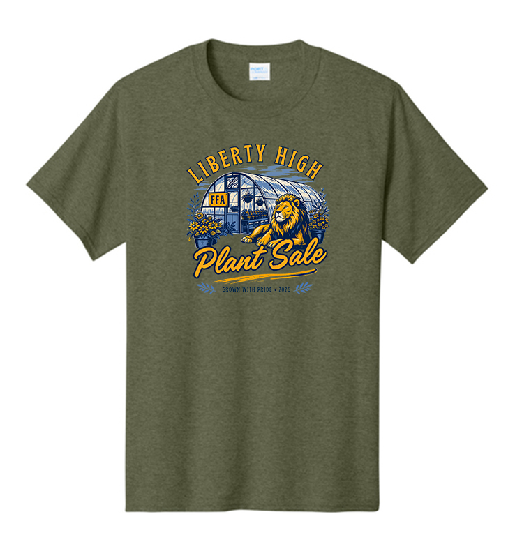 FFA LHS PLANT SALE CORE OLIVE DRAB HEATHER TEE