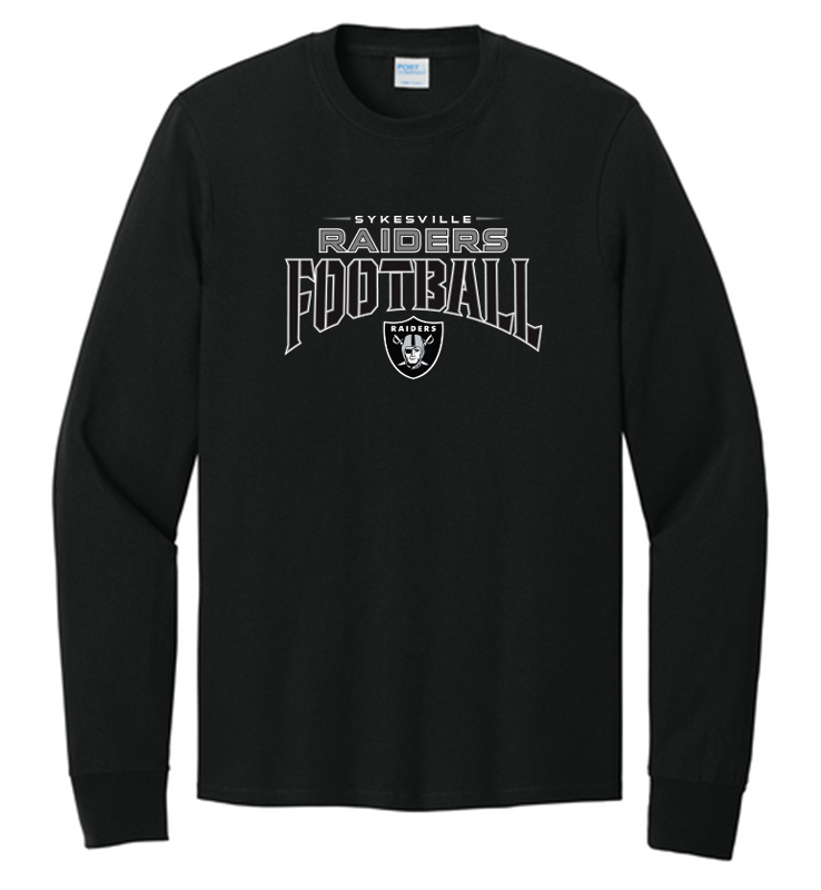 SYKESVILLE RAIDERS FOOTBALL COTTON LONG SLEEVE