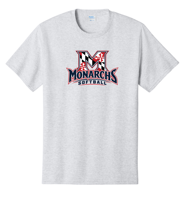 MONARCHS SOFTBALL ASH COTTON TEE