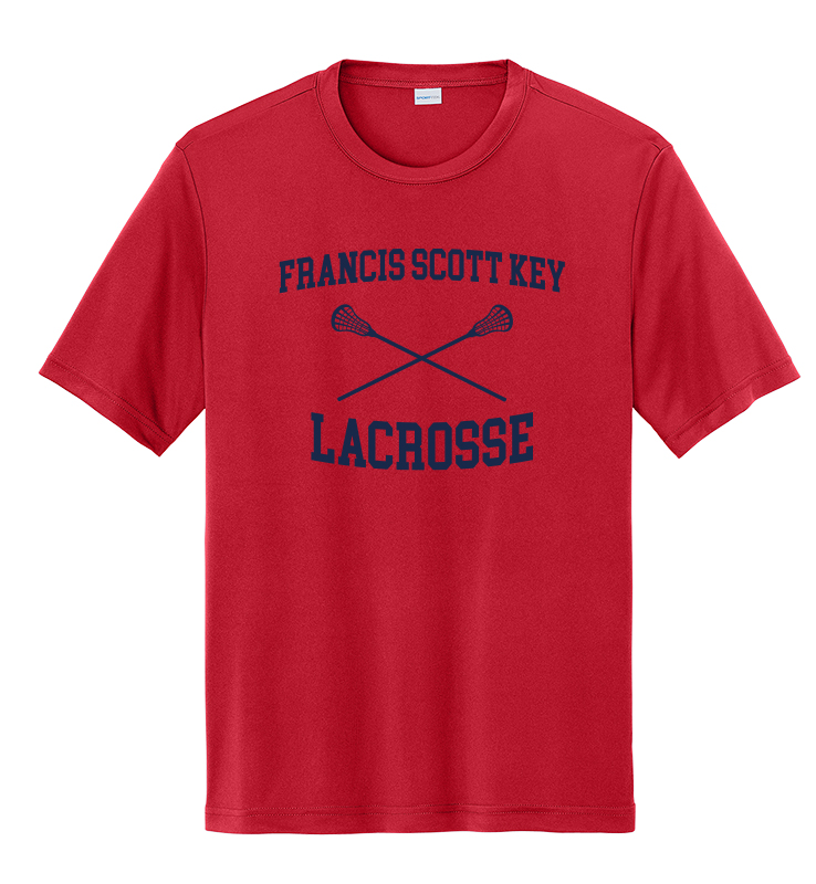 FSK LACROSSE STICKS RED PERFORMANCE TEE