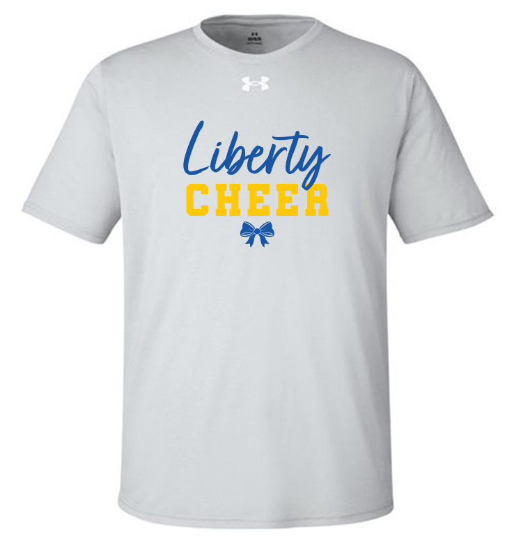 LIBERTY CHEER UA GRAY TECH TEE