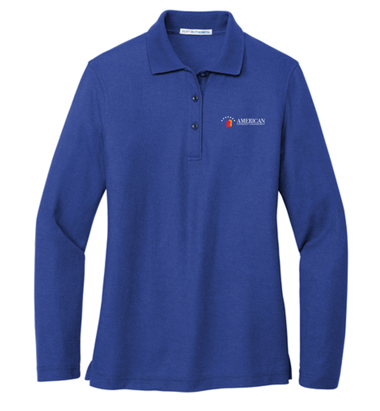 ACM Port Authority Women's Silk Touch Long Sleeve Polo