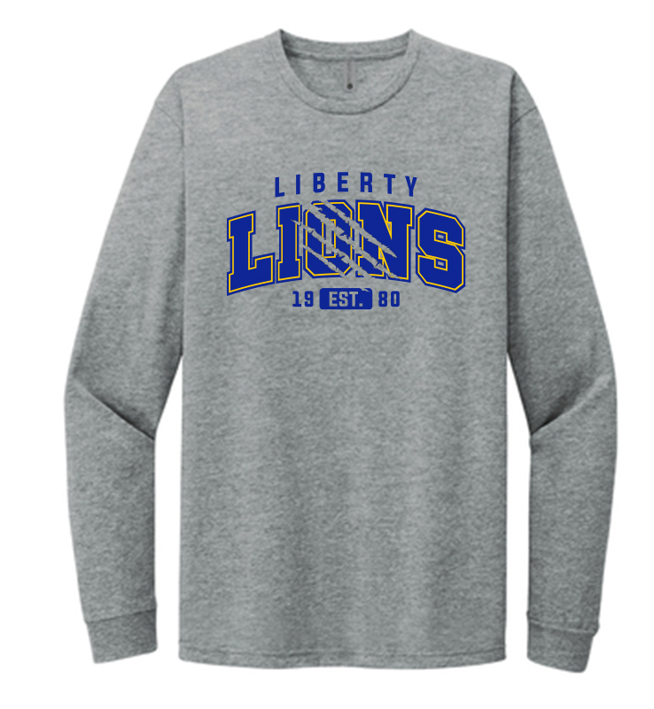 LIBERTY ATHLETIC BOOSTERS LIONS LONG SLEEVE TEE