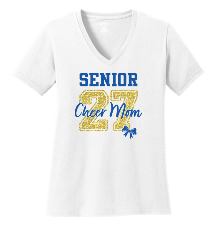 LIBERTY CHEER SENIOR GLITTER MOM V-NECK