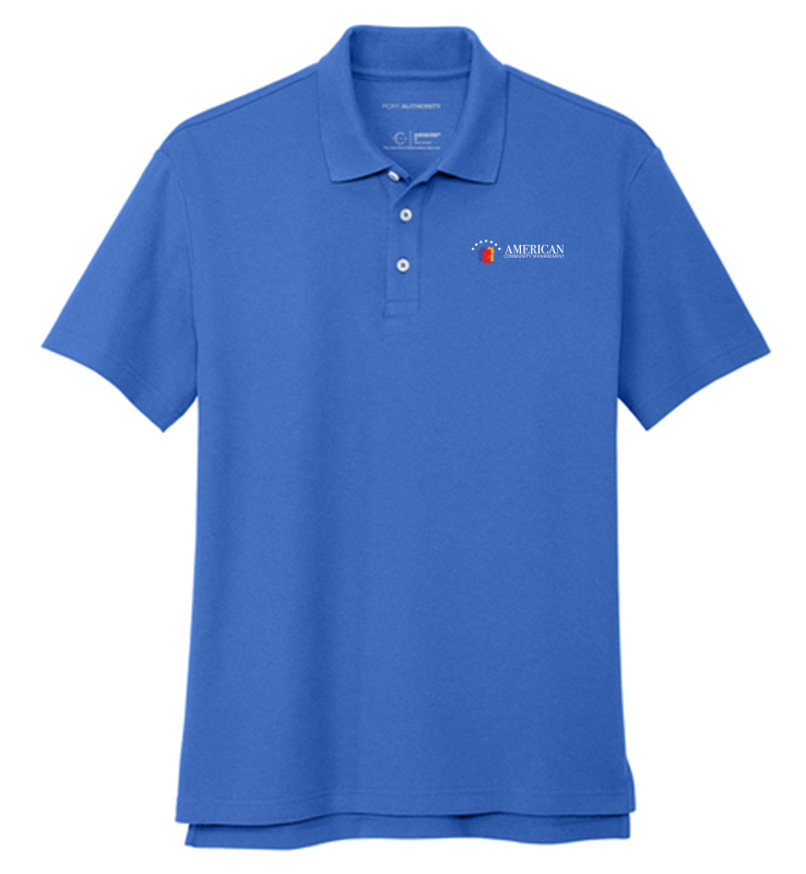 AMC Port Authority C-FREE Cotton Blend Pique Polo