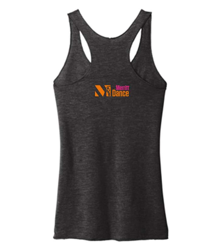 MERRITT DANCE RACERBACK POSITIVE BLACK HEATHERED TANK