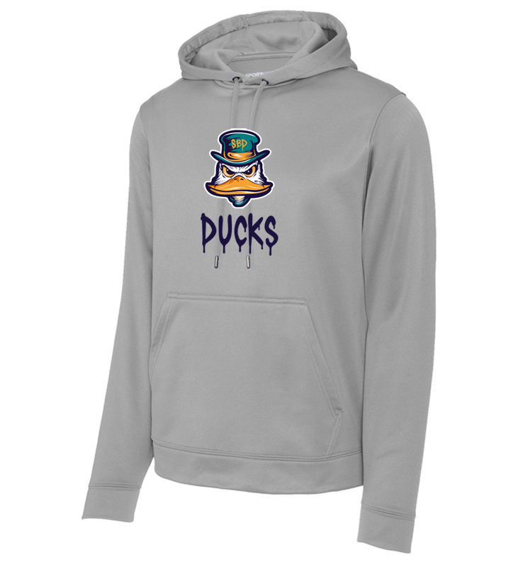 DIAMOND DUCKS SILVER PERFORMANCE HOODIE