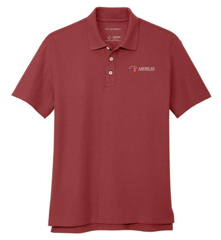 AMC Port Authority C-FREE Cotton Blend Pique Polo