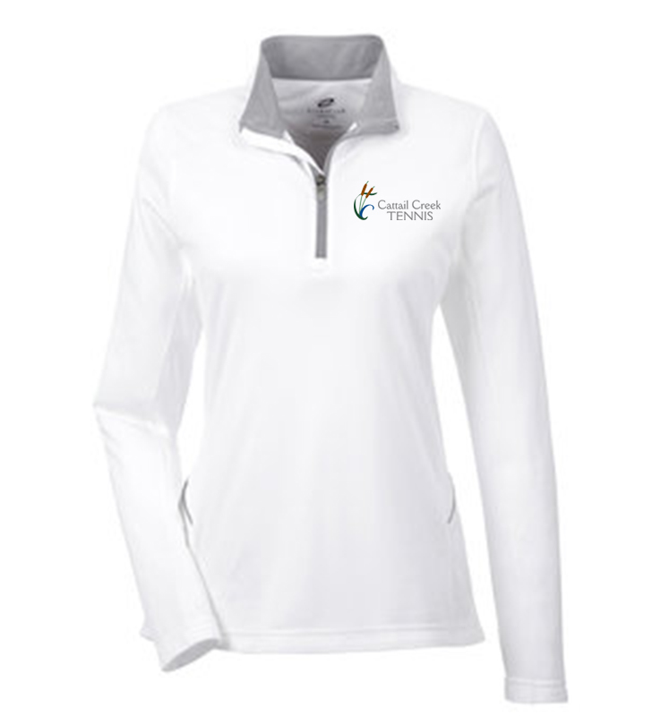 CATTAIL CREEK TENNIS Ladies Cool and Dry Sport Quarter- Zip Pullover