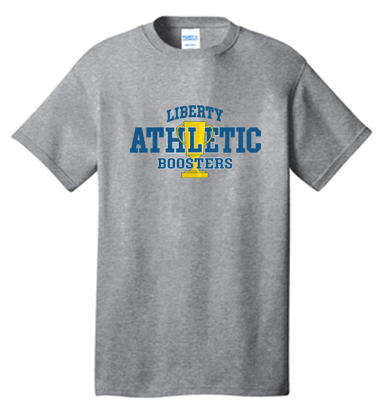 LIBERTY ATHLETIC BOOSTERS GRAY TEE