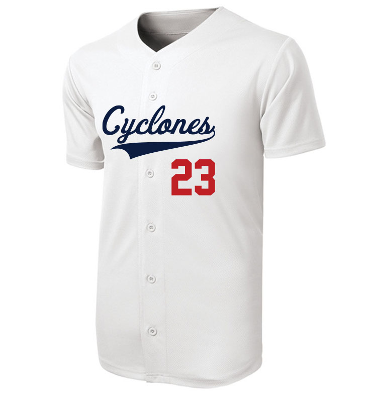 CYCLONES TOUGH MESH WHITE JERSEY