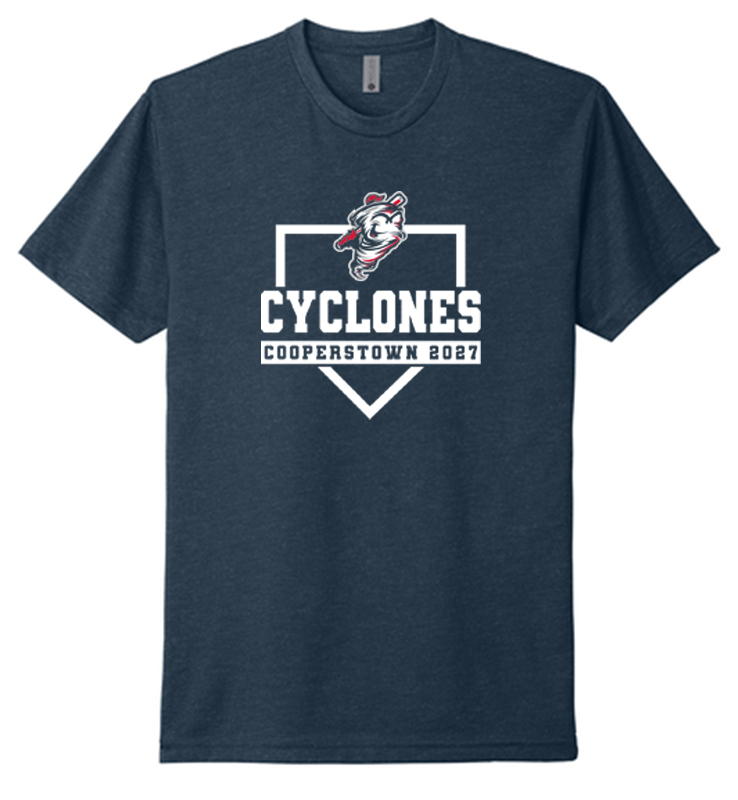 CYCLONES COOPERSTOWN 2027 CVC NAVY TEE