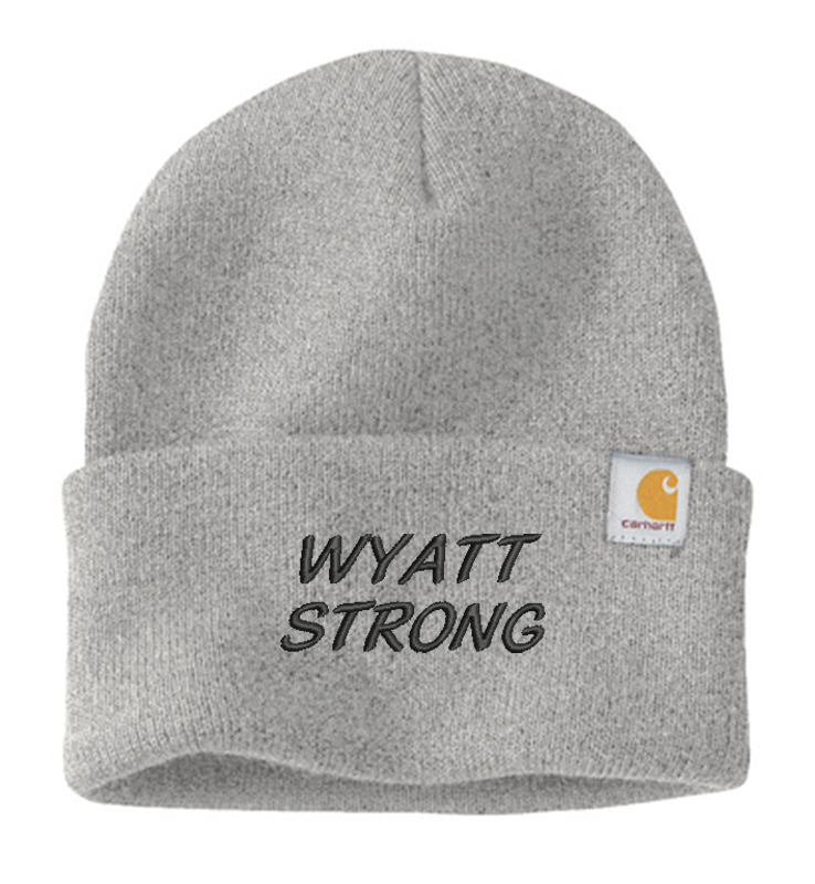 WYATT STRONG CARHARTT HEATHER GREY BEANIE