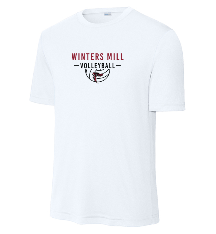 WINTERS MILL VOLLEYBALL WHITE PERFORMANCE TEE