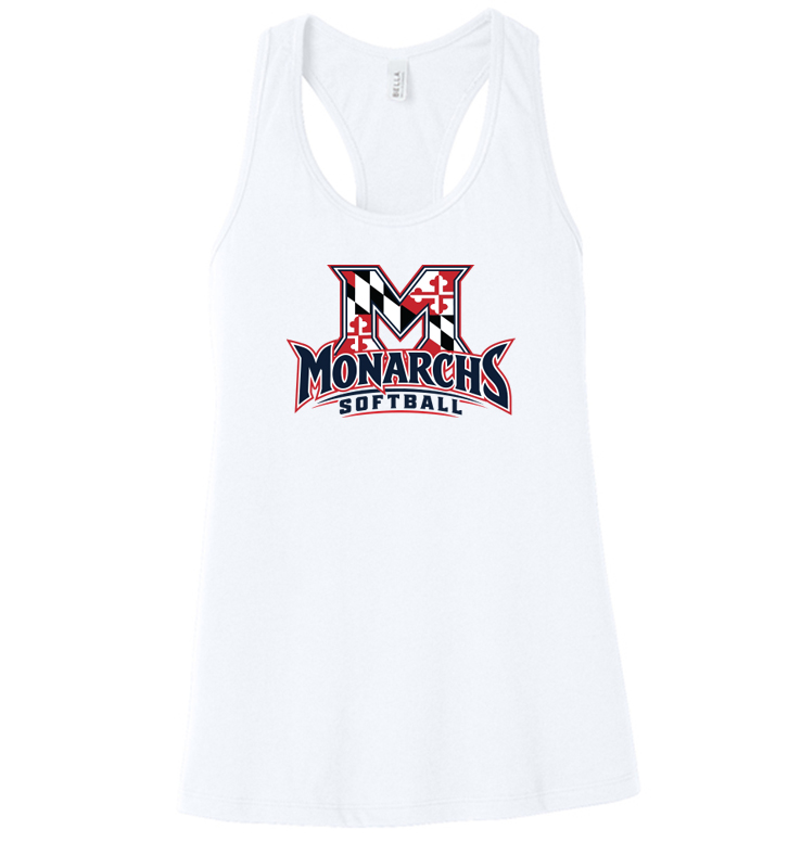 MONARCHS SOFTBALL WHITE RACERBACK