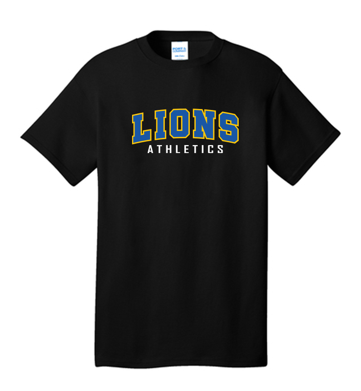 LIBERTY ATHLETIC BOOSTERS LIONS BLACK TEE