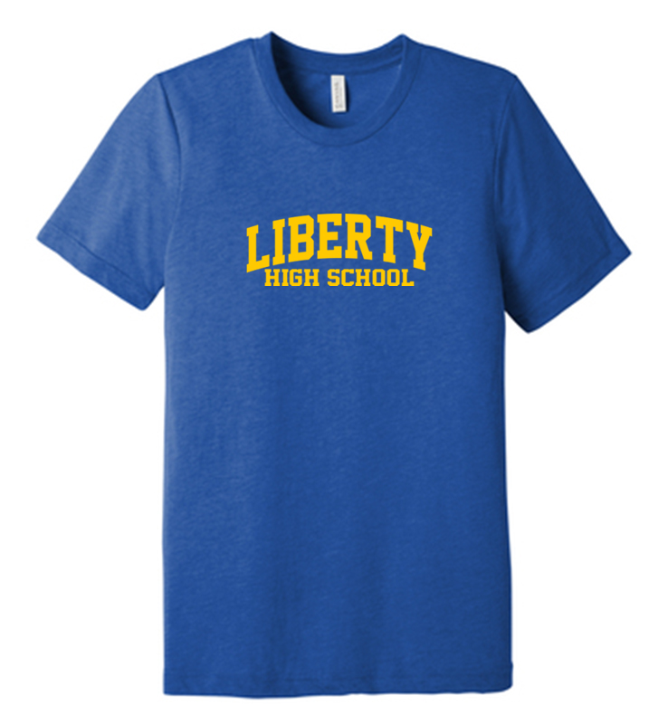 LIBERTY ATHLETIC BOOSTERS TRIBLEND TEE WHITE OR GOLD