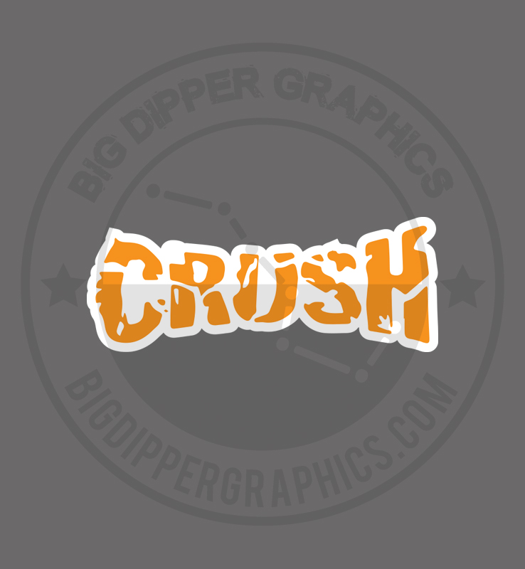 CRUSH SOFTBALL 5INCH DECAL