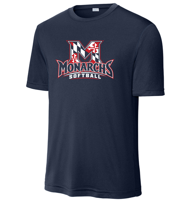 MONARCHS SOFTBALL NAVY PERFORMANCE TEE