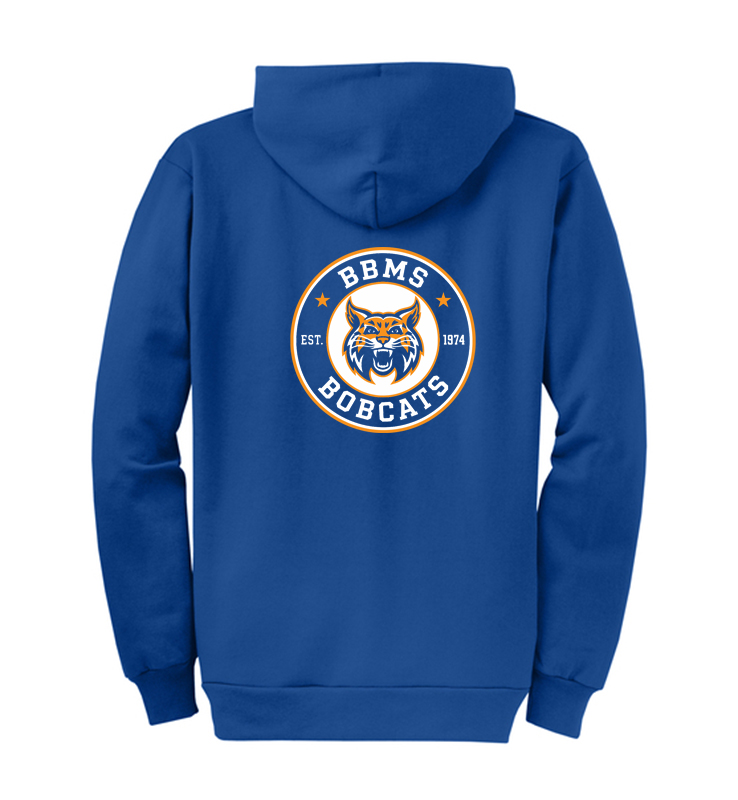 BOBCATS STAFF TRUE ROYAL ZIP UP HOODIE