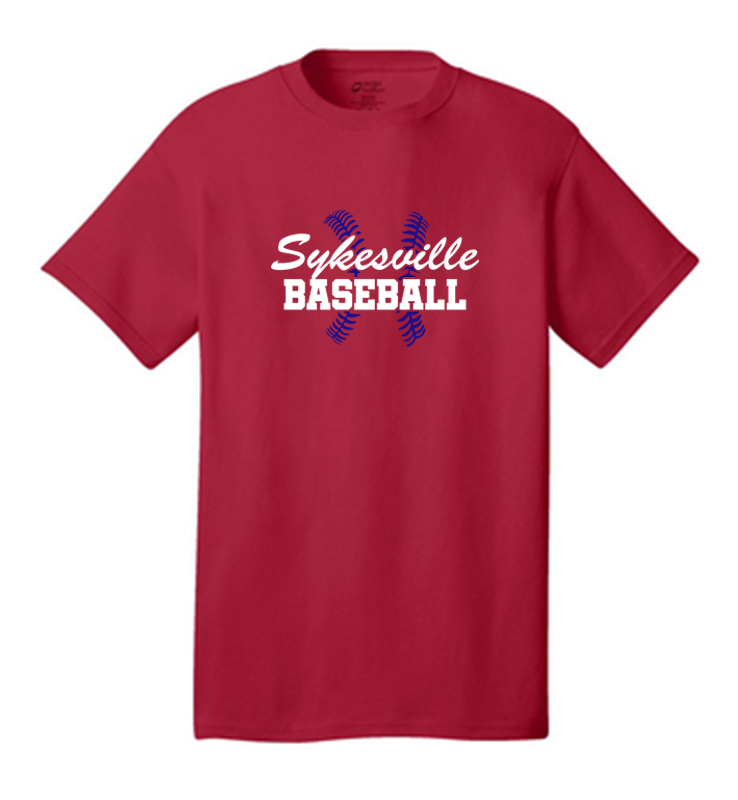 Sykesville Baseball T-Shirt Red