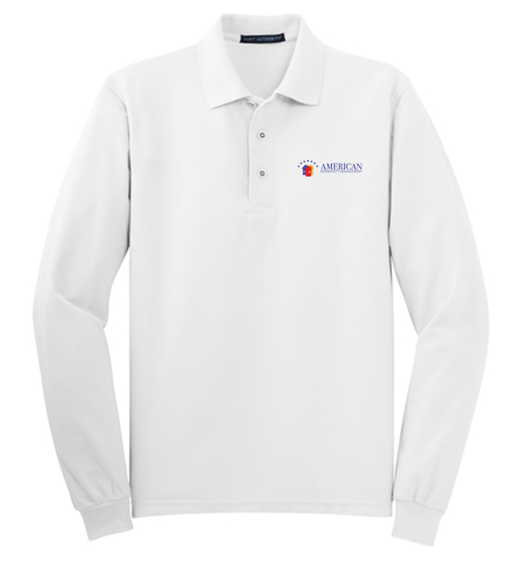 ACM Port Authority Silk Touch Long Sleeve Polo