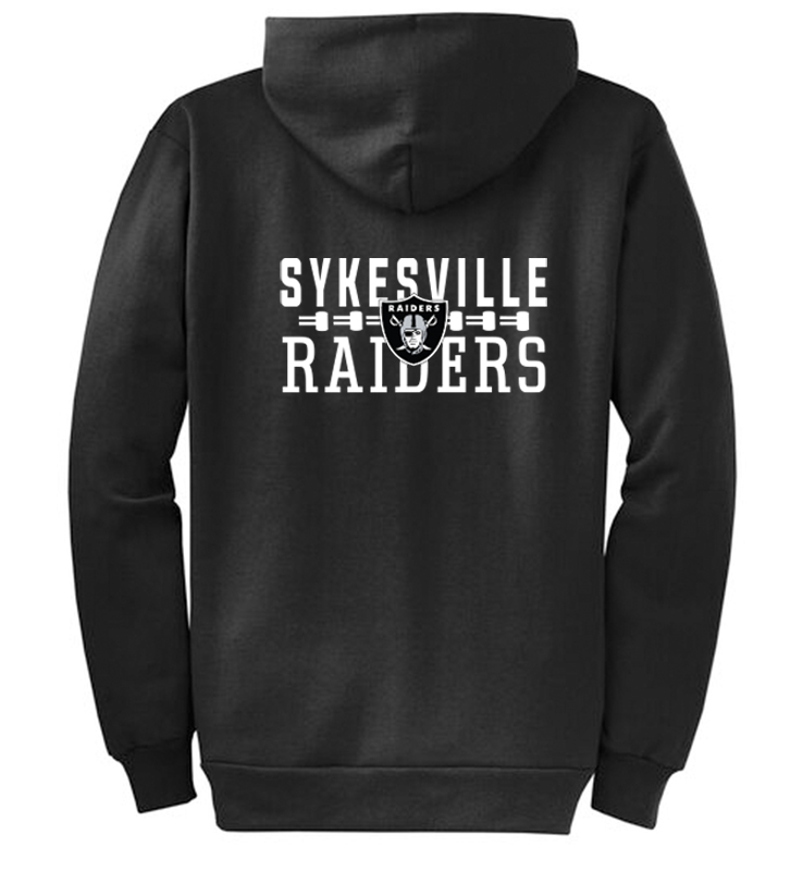 SYKESVILLE RAIDERS FOOTBALL FULL ZIP HOODIE