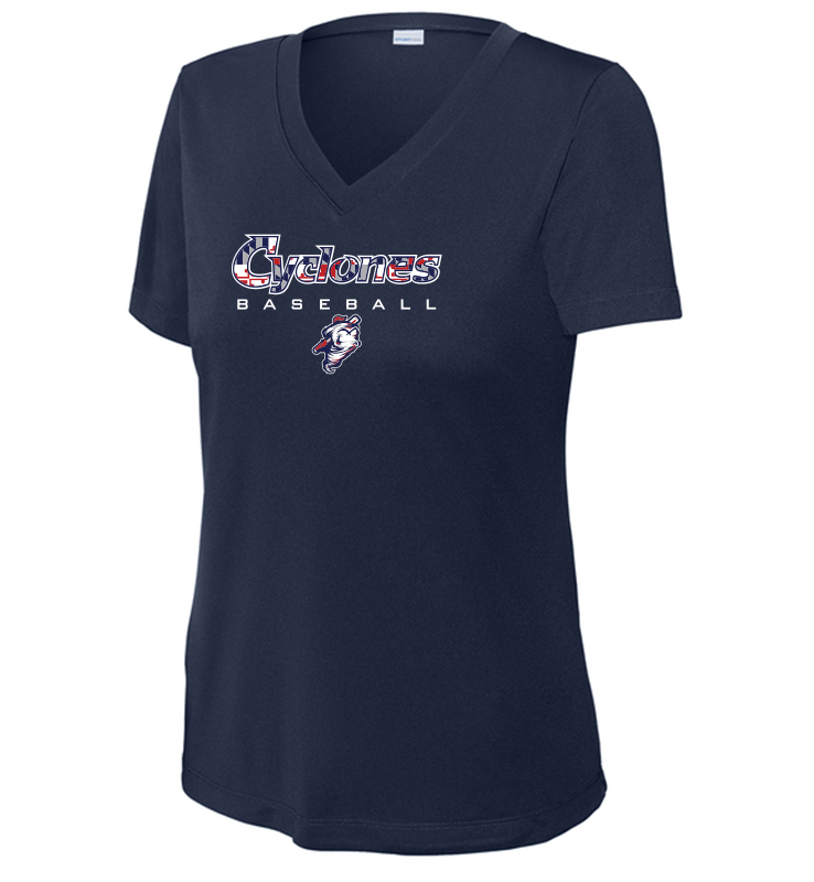 CYCLONES BASEBALL MD LADIES PERFORMANCE V-NECK